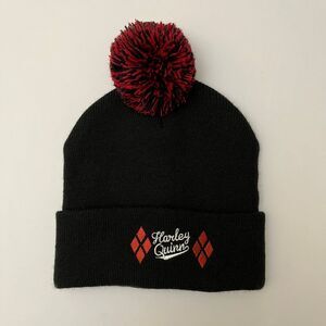 DC Comics Harley Quinn Black Diamond Pom Beanie DC Comics Batman Red & Black 421